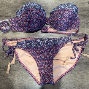 Blue and Pink Bikini
